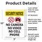 Signmission No Camera No Video With Symbol OSHA Security Notice Sign, Plastic, 7in W x 10in L, 2PK OS-2PACK-SN-P-710-V-11720 - alternate 7